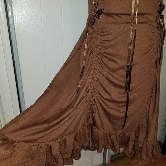 WOMEN'S Steampunk Gothic Victorian Dress, Brown new with original Package - Picture 15 of 16